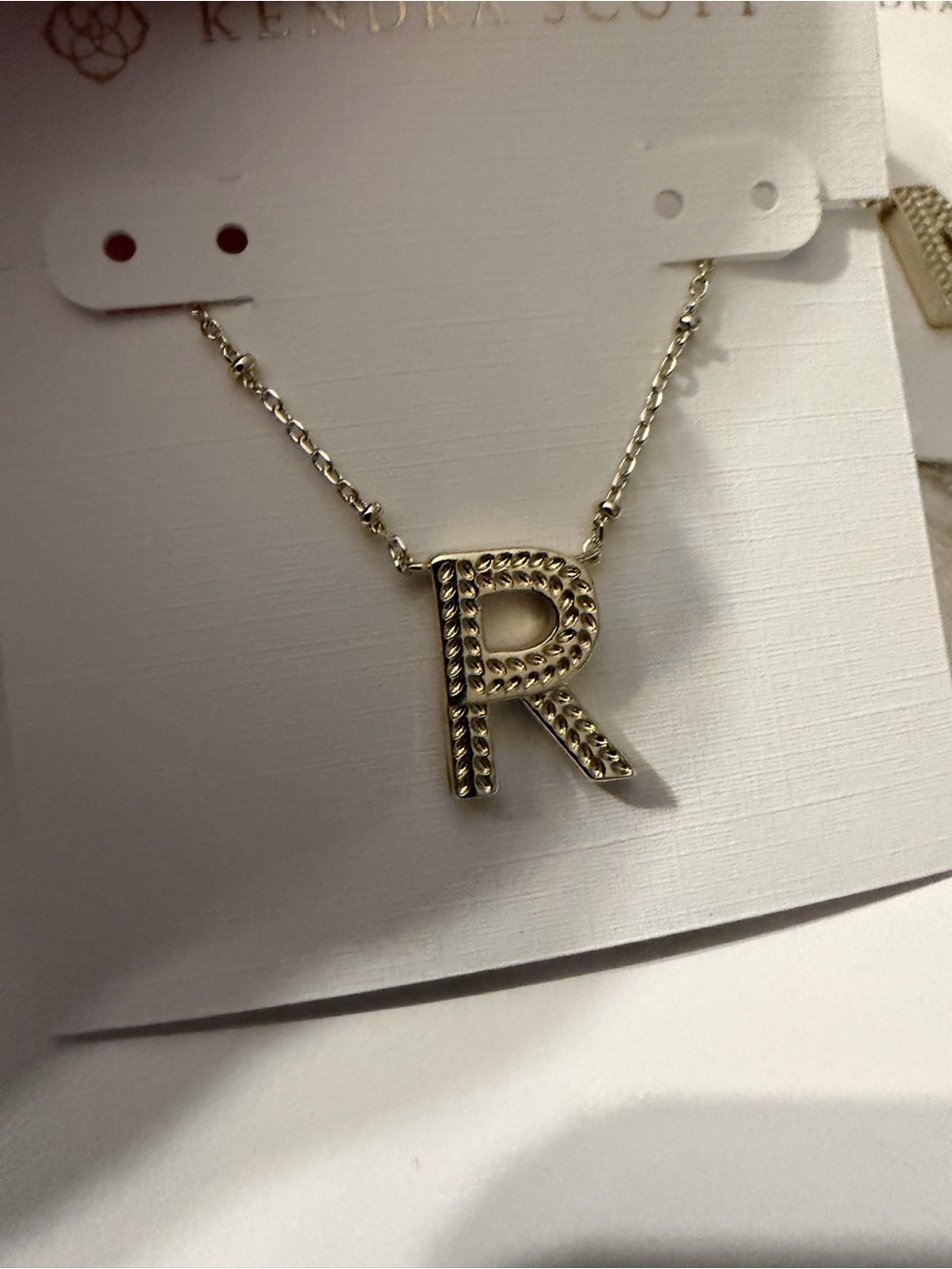 Kendra Scott Gold Letter Initial Necklace - Assorted Letters (C, B, L, R, M)